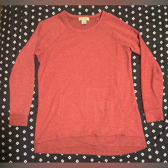 Davina red soft long sleeve sweater w/ pockets-size l - Picture 1 of 11